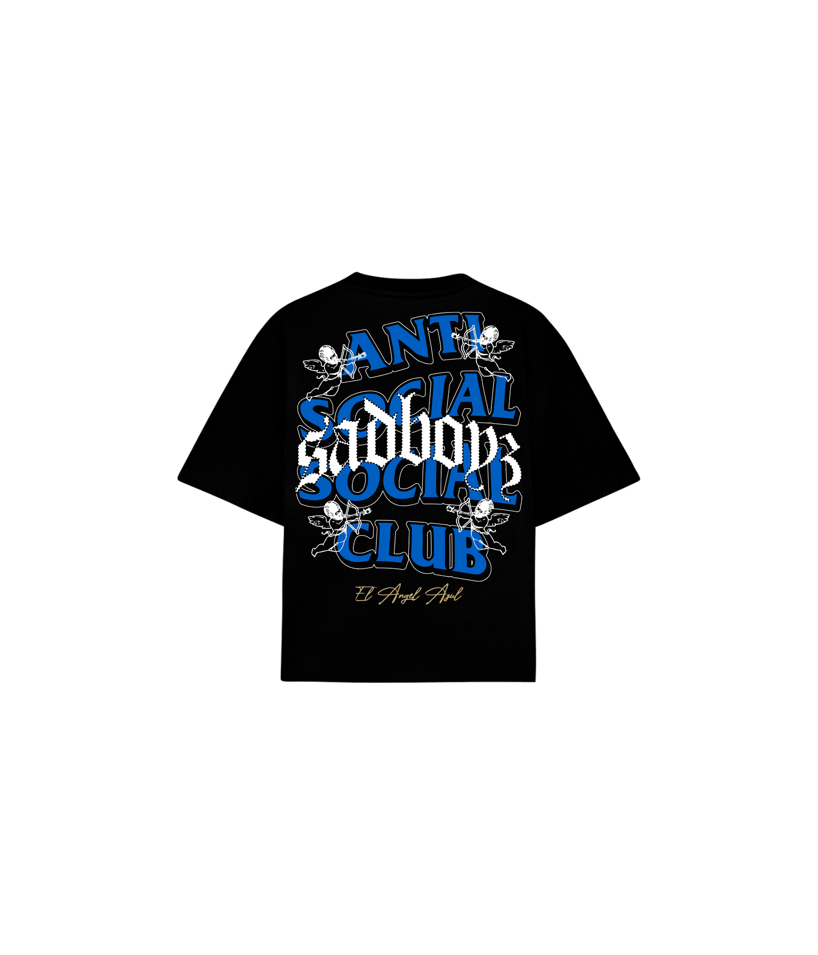 Playera antisocial club el angel azul