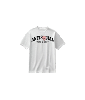 Playera corte regular antisocial vibes only